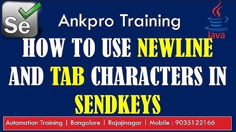 Selenium with Java 18 - How to use newline(\n) and  tab(\t) characters in WebElement sendkeys