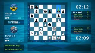 Chess Game Analysis: Parag 10 - Viktor Kot, 1-0 (By ChessFriends.com) screenshot 2