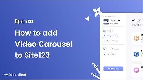 How to a add Video Carousel to Site123