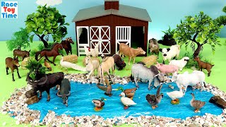 farm lakeside set barn animal figurines
