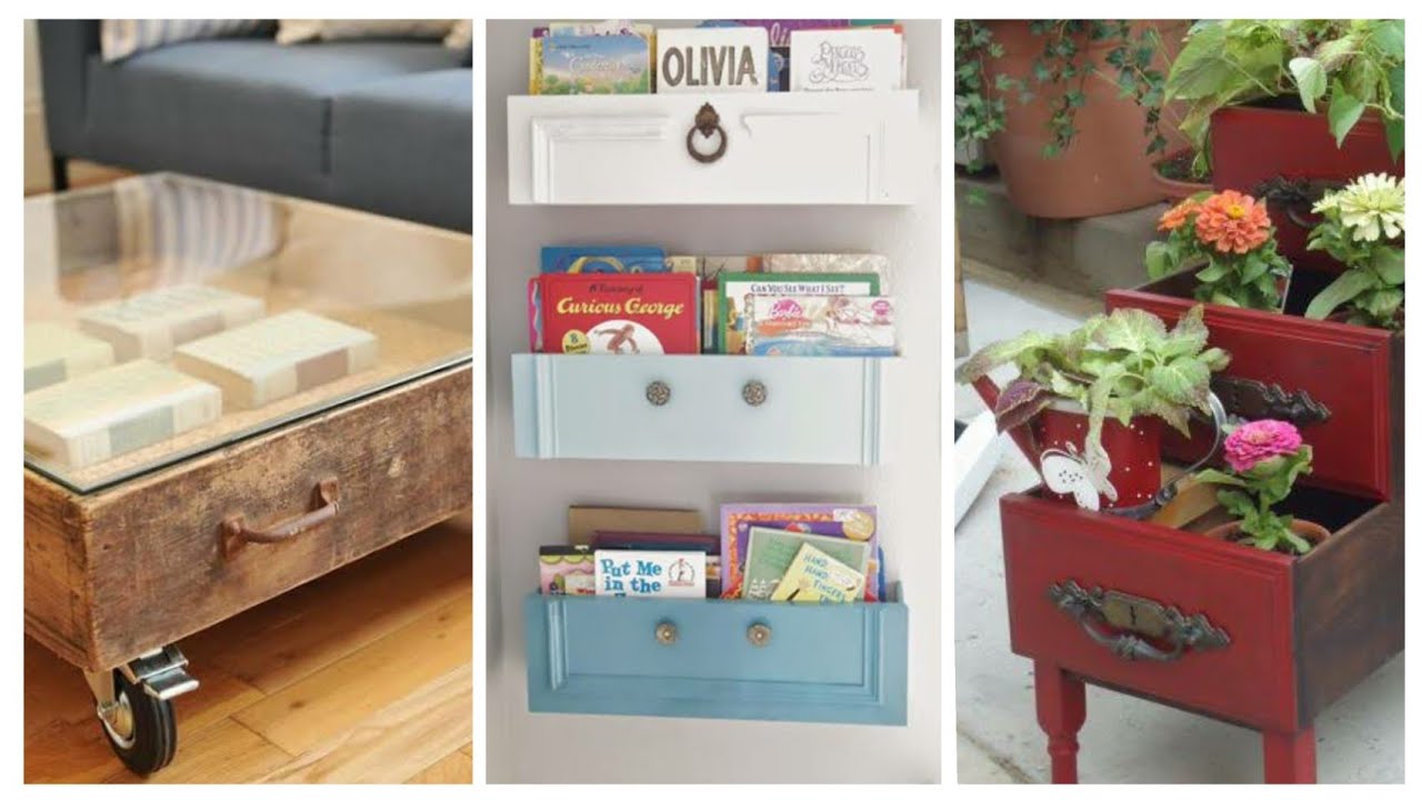 10 idéias para reutilizar gavetas velhas e deixar sua CASA ORGANIZADA ...