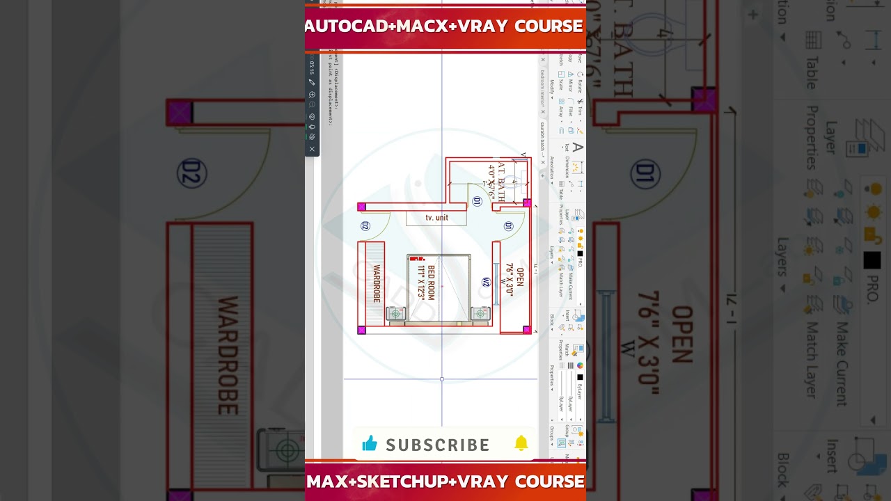 Lecture 6 Live Class Interior Autocad Design  In hindi Lecture Join Now 