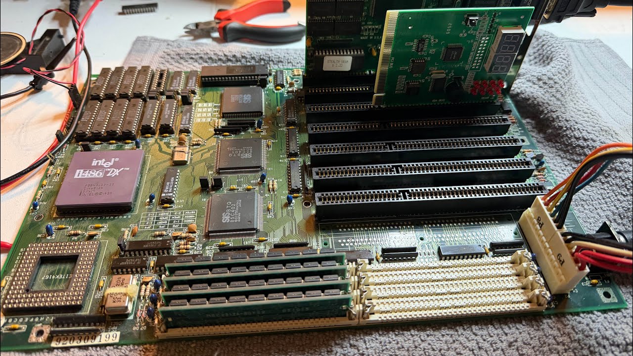 The Zeos 386SX but actually 486DX MS-DOS motherboard diagnostic
