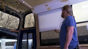How to build a Bus Conversion S04Ep08 IKEA RV blind Install Pt4 Quick Look IKEA HACKS