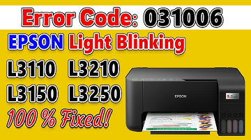 Epson L3110, L3150, L3210, L3250 Error Code 031006 || Red Light Blink Solutions.
