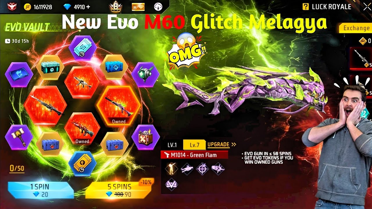 NEW EVO M60 MAX ll ALL EVO GUN M1014 RIVIEW ll FREE FIRE NEW EVENT FULL MAX 