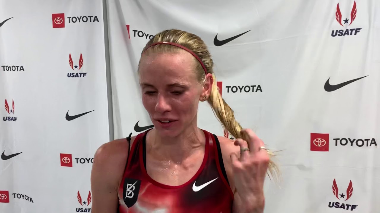 Courtney Frerichs talks about steeple prelim YouTube