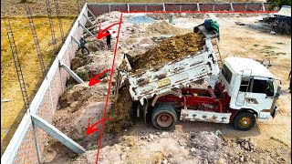 Small Activity Of Small Dozer Filling Soil To Compact The Wall, Dump Truck Loading Soil by Daily Bulldozer  4,069 views 1 month ago 59 minutes