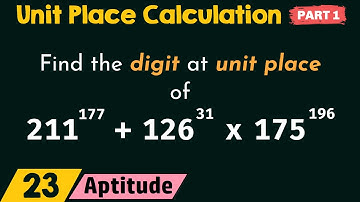 Unit Place Calculation (Part 1)
