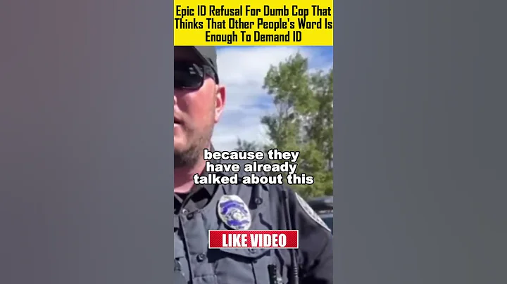 ID Refusal For Illegal Traffic Stop! Dumb Cop Owned #shorts