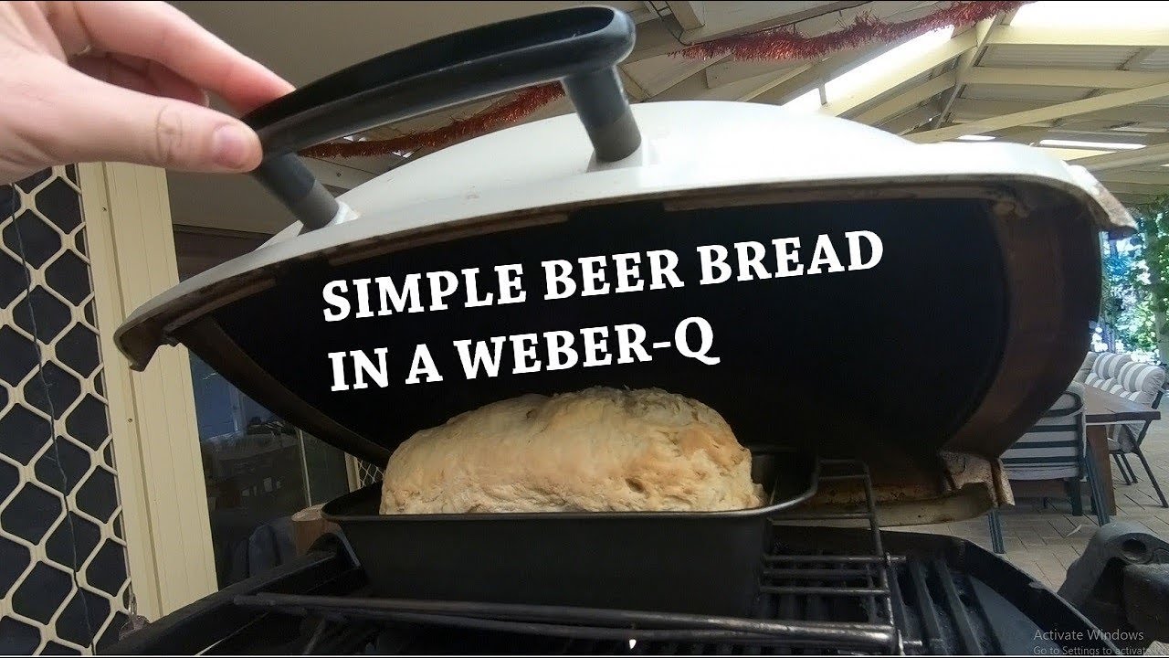 Beer bread in a Weber Baby-Q