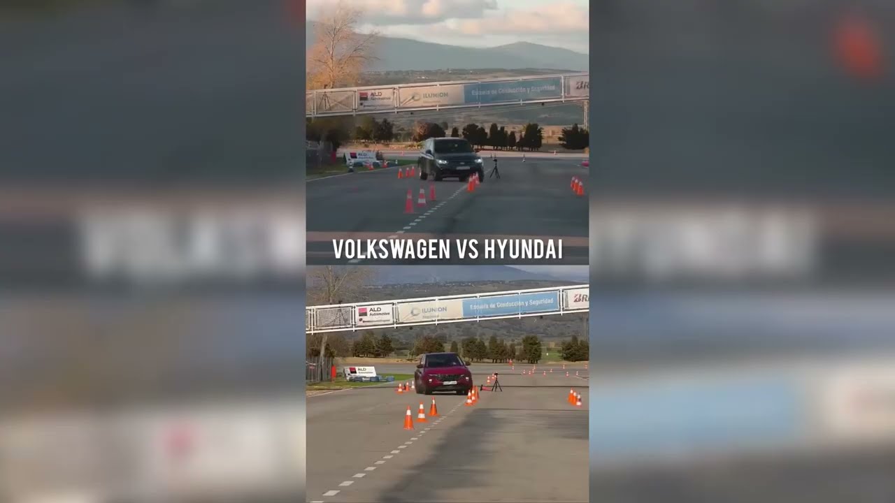 Hyundai Tucson vs Volkswagen Tiguan | Moose Test 70 km/h