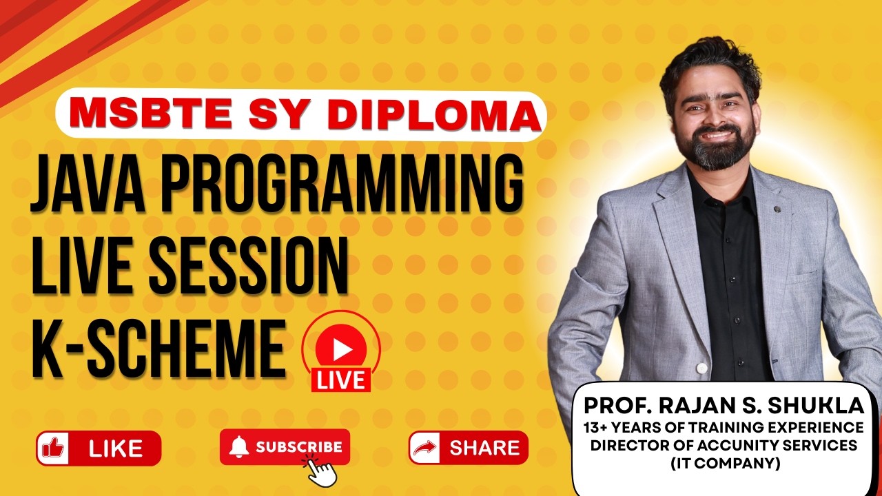JAVA | Special Lecture | SY DIPLOMA | K - Scheme 💻🚀 - YouTube