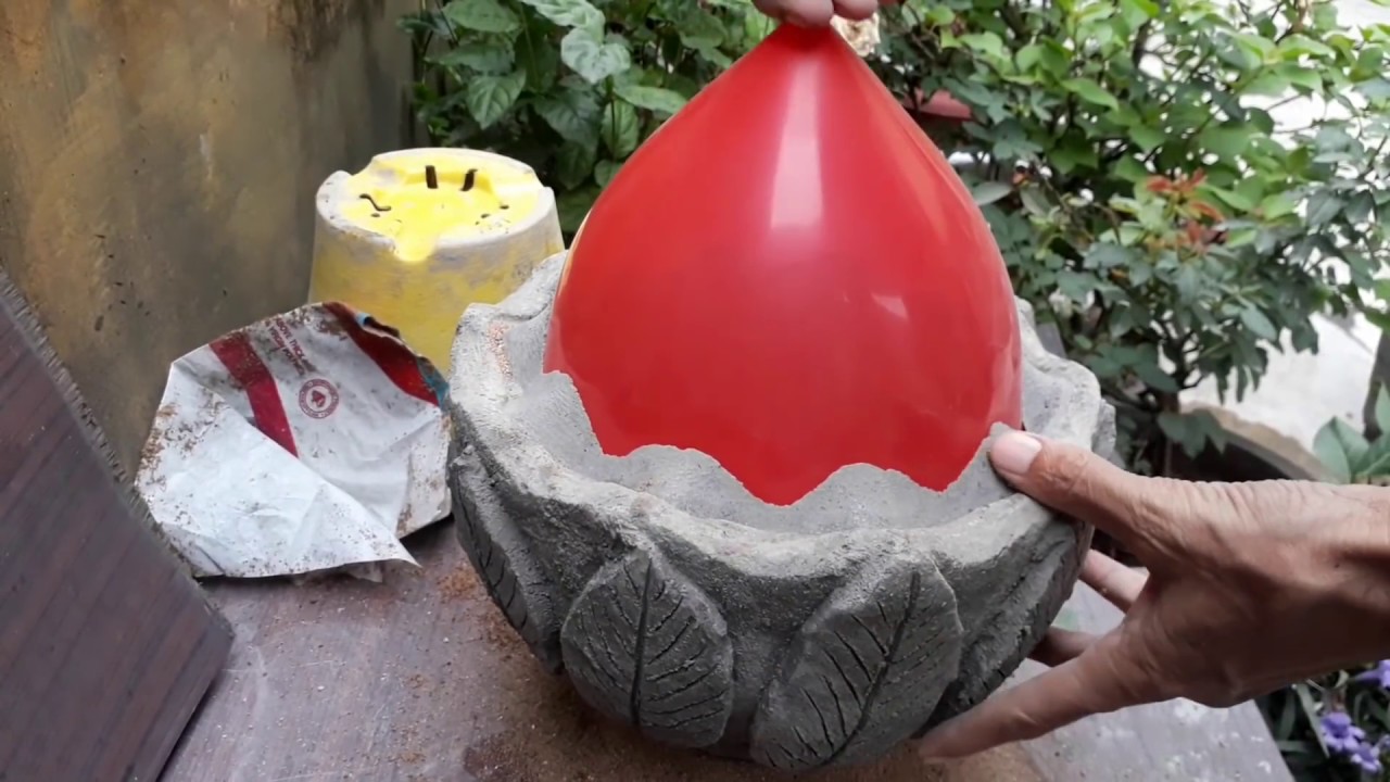 How to make beautiful cement pot at home easily. - YouTube