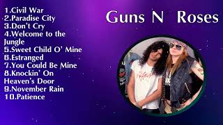 Guns N' Roses Top 10 Best Songs 💚 Best Collection 2024 💚 Popular Music