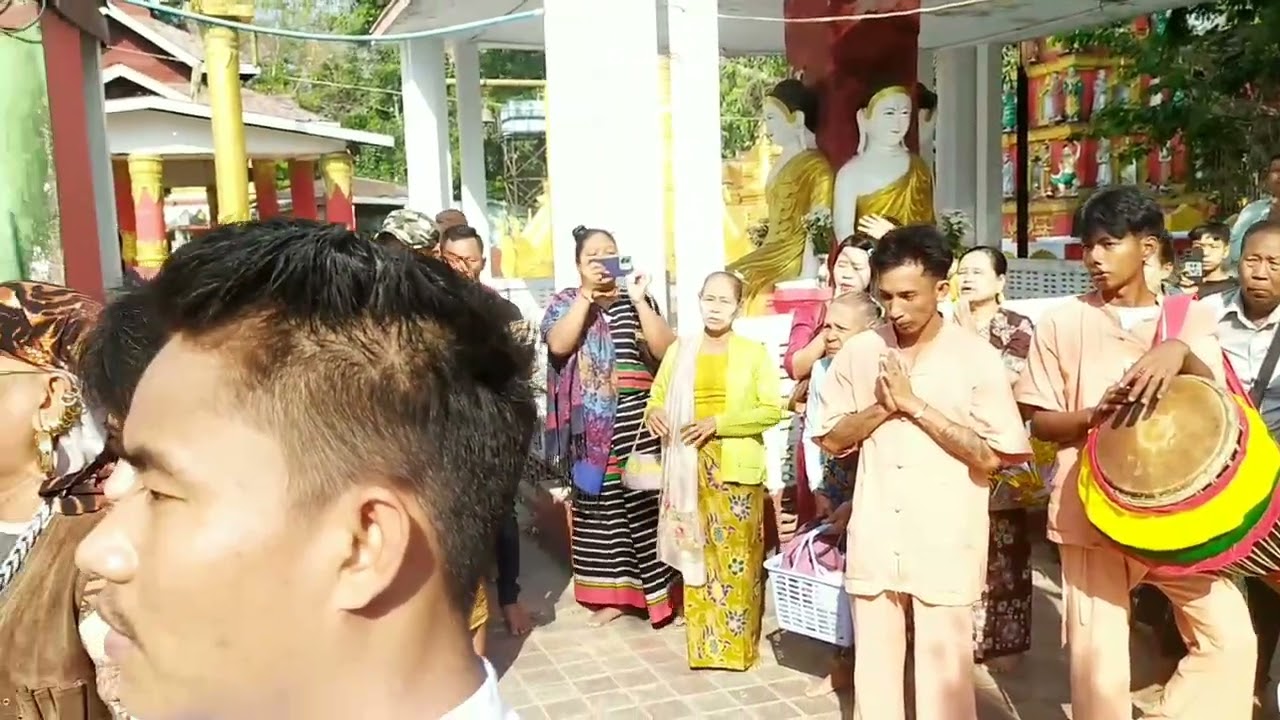 ရွှေထီးတင်လှူခြင်း နဂါး ကိုးကောင်ပြုပြင်ခြင်း ရေကန်တော်ပြုပြင်ခြင်းကုသိုလ်28-2-26