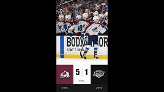 Avalanche roll Kings 5-1