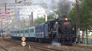 (4K) 6767次 頭城端DT668牽引七節復興號及R40柴電機車蘇澳端通過新馬北彎道