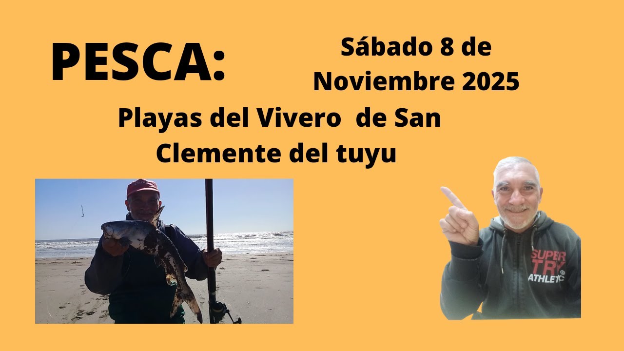 Pesca en Playas del vivero de San Clemente del tuyu.