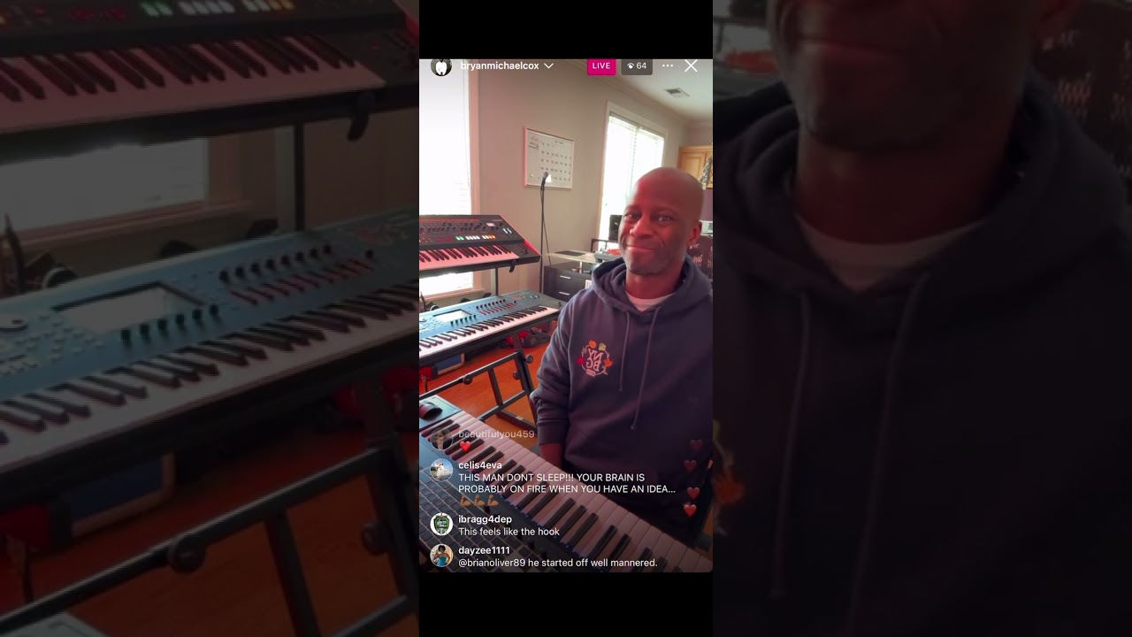 Bryan Michael Cox makes a beat live, livestream 8/24/24