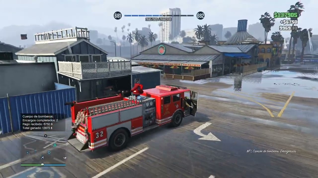 Trabajo de bombero en GTA ONLINE #gta #gtav #gtaonline #gtavonline #parati