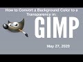 How to Convert a Background Color to a Transparent Background in GIMP