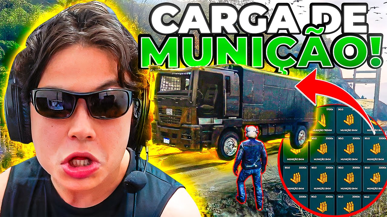PAULINHO ROUBOU um CAMINHÃO CHEIO de MUNIÇÕES no GTA RP!😱 (Modder clips)