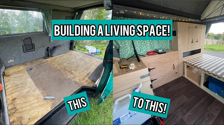 VW T4 CAMPER BUILD - EP4 (DIY Slat Bed, Slide Out Kitchen & Storage Ideas)