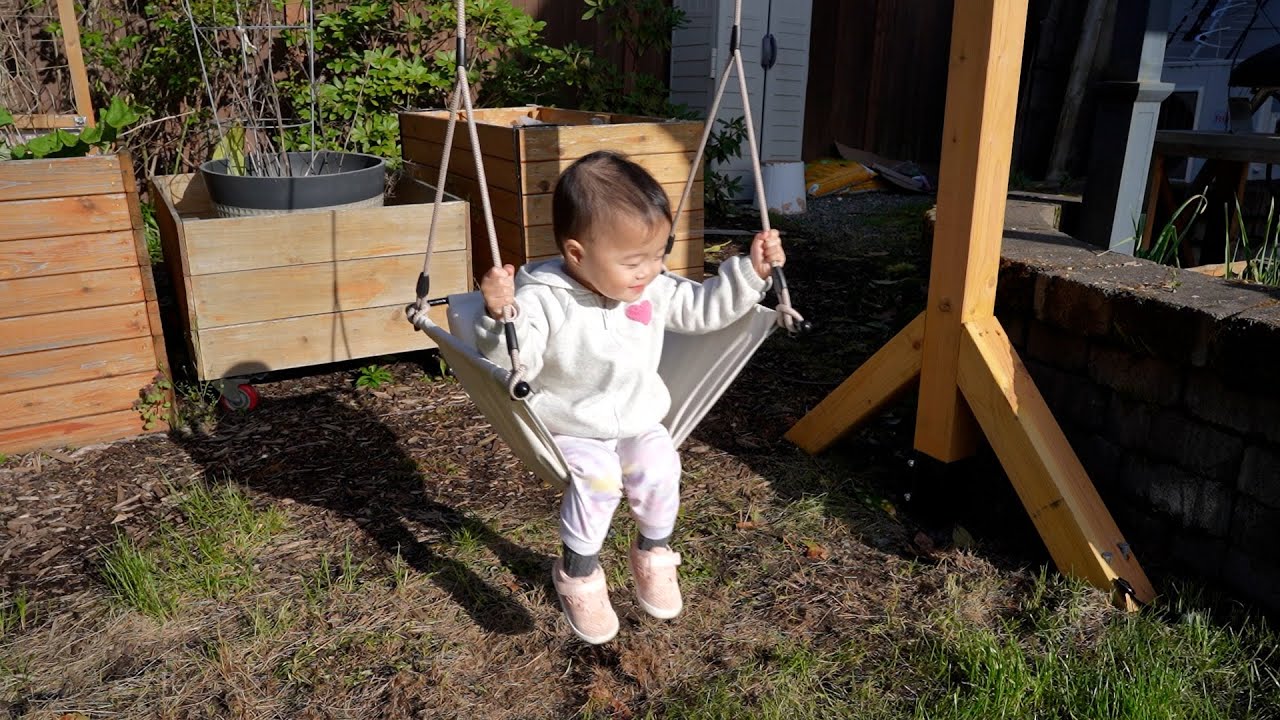 My Daughter Loves her Tribe Toddler Swing Chair - Comfortable and Safe Indoor/Outdoor Swing Set