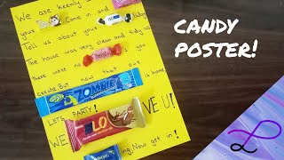 Best way to welcome a foodie | Candy poster | DIY tutorial