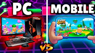 QUAL O MELHOR na BURLA? MOBILE VS PC e a ROLETA DECIDE OS MAPAS no Stumble Guys!