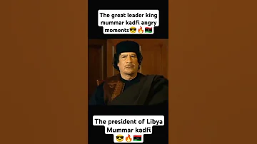 The Great Leader King Mummar Kadfi Angry Moments صدام حسين Youtubeshorts Shortvideo 
