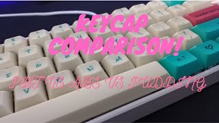 ABS Vs Pudding Vs PBT Keycap comparison on Lubed Gateron Yellow switches