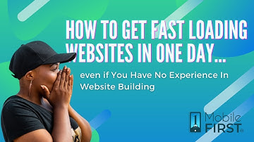 How to Get Fast Loading Websites in One Day    even if You Have No Experience in Website Building