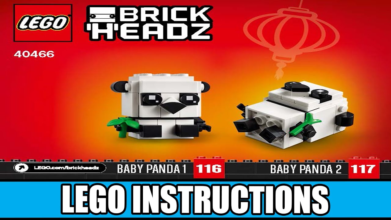 Lego Instructions – Chinese New Year Baby Panda – 40466 (Lego Brickheadz)