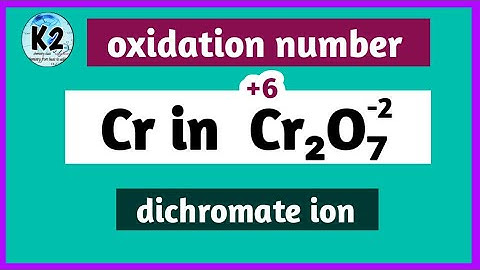 oxidation number of cr in Cr2O7-2 ll dichromate ion ll oxidation state ll oxidation number ll
