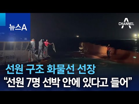 선원 <strong>구조</strong> <strong>화물선</strong> 선장 “선원 7명 선박 안에 있다고 들어” | 뉴스A
