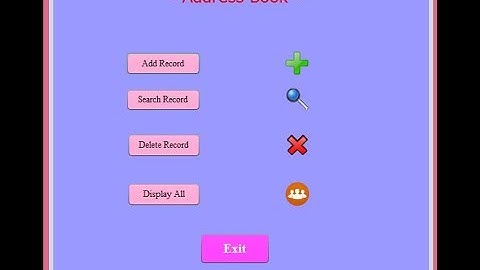 Address Book in Java  With Source Code