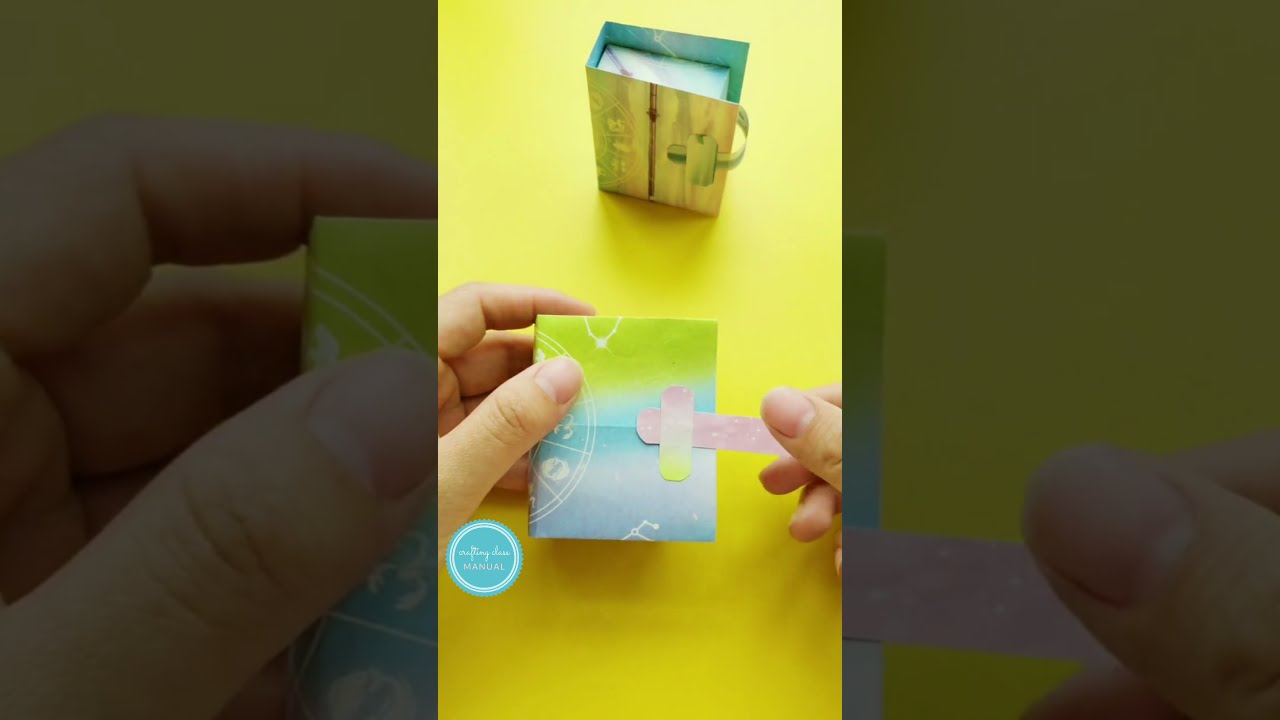 How to make a paper book storage box /DIY Origami Crafts Tutorial step by step.  