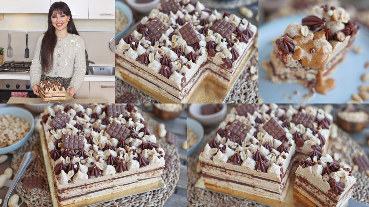 خبزة هواء تونسية بالكاكاوية🥜والشكلاطة🍫سهلة التحضير بنة ومنظر ولا أروع كيكة البسكويت بدون فرن😋