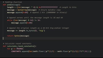 SHA-256 Implementation in Python3