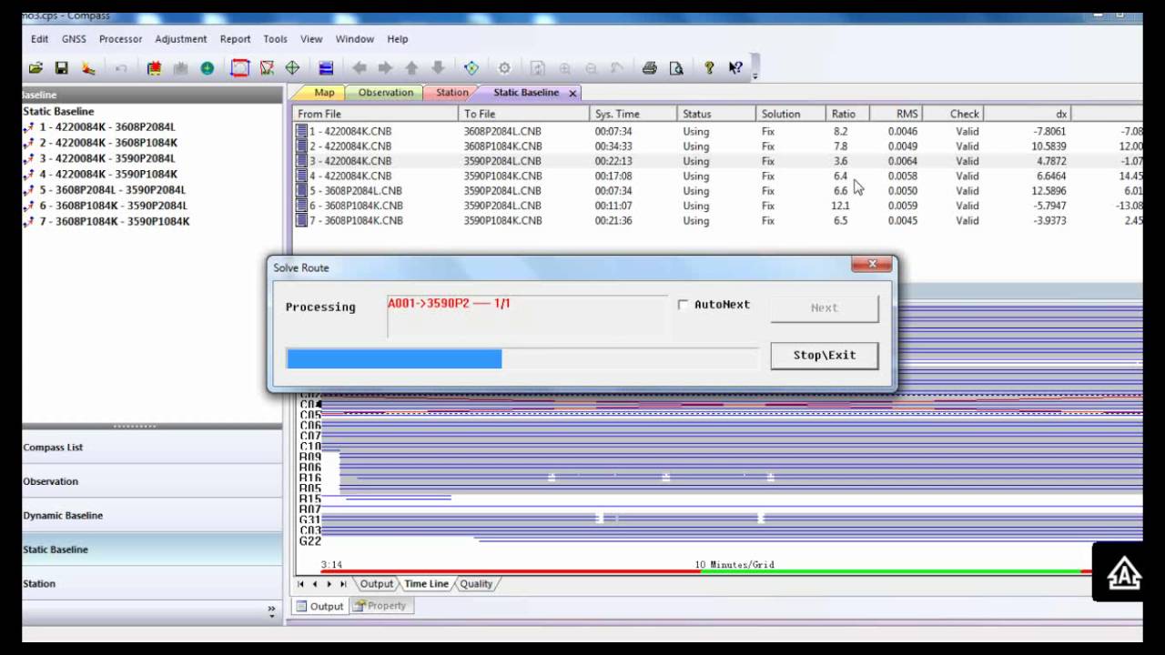 post processing gnss data with comnav compass solution office survey