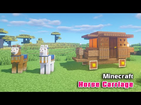 ⚒ Minecraft: How to Build Hacks a Horse Carriage House ⚒ Minecraft Starter House Tutorial #24