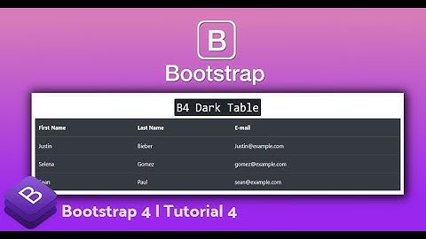 Create tables | Bootstrap 4 | HTML | Web Development | Tutorial for beginners | 2020