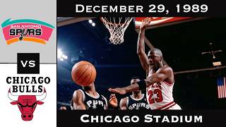 Full Game: The Admiral Meets the Stadium | Bulls vs Spurs (December 29, 1989)