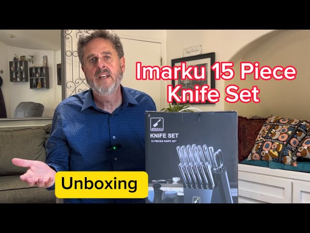 Set - imarku Kitchen Knife Set 15 Piece Japanese Stainless Steel