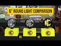 Apollo pro vs slimlite led vs pro6 led  kc 6 round light comparison