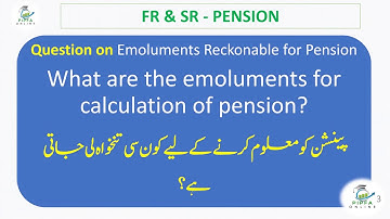 PIPFA Online Pension Services Rules Fundamental Rules part 8-emoluments reckonable for pension