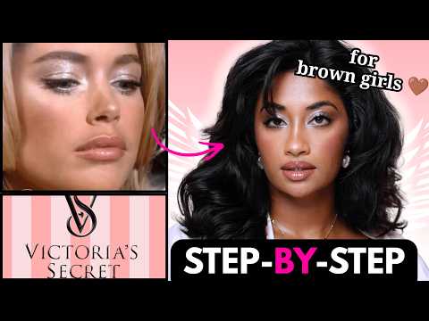 I Tried Following 2000's Victoria's Secret Angel Hair & Makeup Tutorials on Brown Skin 😅
