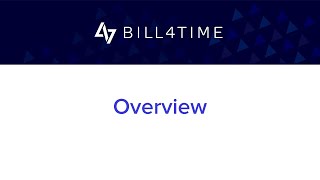 Overview | Bill4Time - Settings